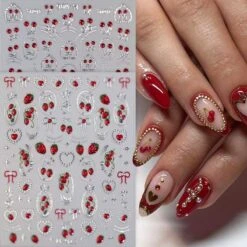 No Brand Cherry Bowknot Strawberry 5D Nail Sticker M-906/913 -Born Pretty Salon 61462 ZHU 2