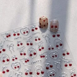 No Brand Cherry Bowknot Strawberry 5D Nail Sticker M-906/913 -Born Pretty Salon 61462 ZHU 7