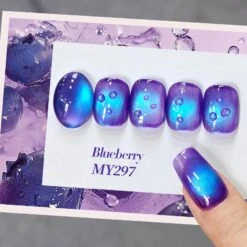 Blue Colored Cat Magnetic Gel Polish MY297 Blueberry 15ml -Born Pretty Salon 61493 ZI 1
