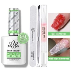 Magic Gel Remover New Upgrade Acetone-Free 15ml With Tools Kit #12