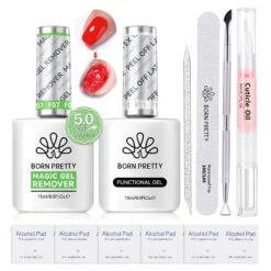 Magic Gel Remover New Upgrade Acetone-Free With Peel Off Latex Tape 15ml Tools Kit #13