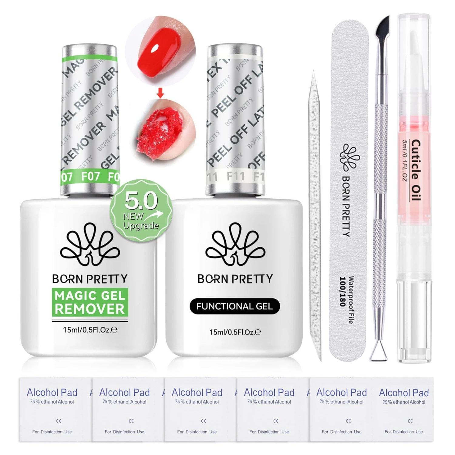 Magic Gel Remover New Upgrade Acetone-Free With Peel Off Latex Tape 15ml Tools Kit #13 1 Magic Gel Remover New Upgrade Acetone-Free With Peel Off Latex Tape 15ml Tools Kit #13