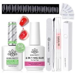 Magic Gel Remover With 6 IN 1 Nail Glue Gel 15ml Tools Kit #15