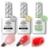 3 Bottles Set Magic Gel Remover With Base Top Coat 15ml