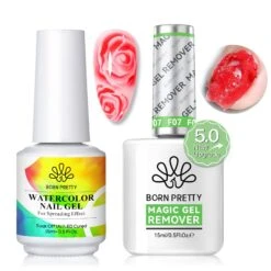 2 Bottles Set Magic Gel Remover With Watercolor Gel 15ml