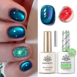 2 Bottles Set Magic Gel Remover With Cat Magnetic Gel 15ml #35