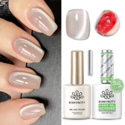 2 Bottles Set Magic Gel Remover With Cat Magnetic Gel 15ml #36