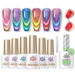 7 Bottles Set Cat Magnetic Gel With Magic Gel Remover #39