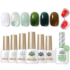 7 Bottles Set Jelly Gel With Magic Gel Remover #40