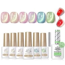7 Bottles Set Cat Magnetic Gel With Magic Gel Remover #44