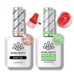 2 Bottles Set Magic Gel Remover With Peelable Base Gel 15ml