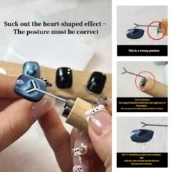 Y-shaped Magnetic Stick Multi-function Heart-shaped Tool -Born Pretty Salon 61595 ZI 6