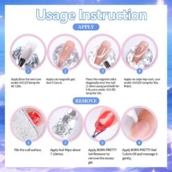 Aurora Cat Magnetic Gel Polish MY304 Blue Tears 10ml -Born Pretty Salon 61600 ZI 7