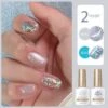 2 Bottles Gel Polish Set #16 Cat Magnetic Gel & Glitter Gel 10ml