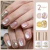 2 Bottles Gel Polish Set #02 Cat Magnetic Gel & Glitter Gel 10ml