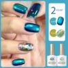 2 Bottles Gel Polish Set #20 Cat Magnetic Gel & Glitter Gel 10ml