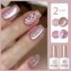 2 Bottles Gel Polish Set #05 Cat Magnetic Gel & Glitter Gel 10ml