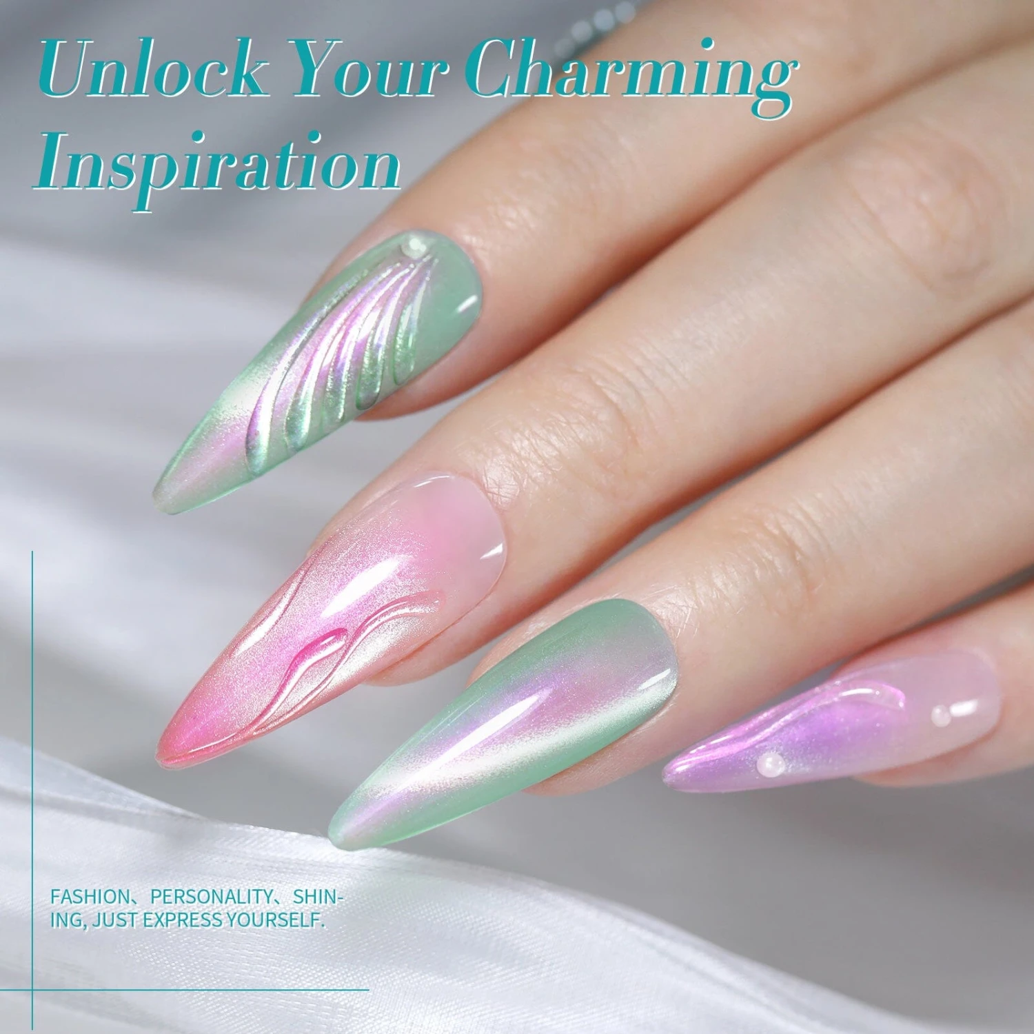 6 Colors Aurora Cat Magnetic Gel Polish Set M43 Coral Sea 7ml 2 6 Colors Aurora Cat Magnetic Gel Polish Set M43 Coral Sea 7ml - Image 2