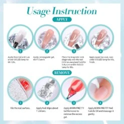 6 Colors Aurora Cat Magnetic Gel Polish Set M43 Coral Sea 7ml 15 6 Colors Aurora Cat Magnetic Gel Polish Set M43 Coral Sea 7ml -Born Pretty Salon 61684 ZI 7