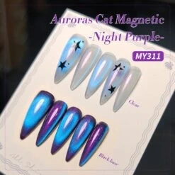 Auroras Cat Magnetic Gel Polish MY311 Night Purple 15ml -Born Pretty Salon 61692 ZI 1