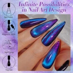 Auroras Cat Magnetic Gel Polish MY311 Night Purple 15ml -Born Pretty Salon 61692 ZI 5