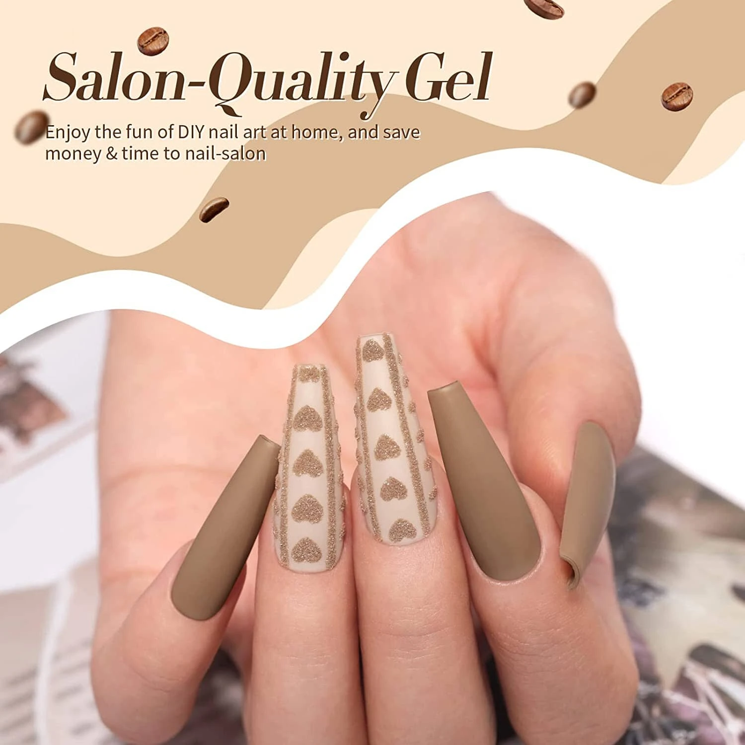 6 Colors Brown Gel Polish Set Coffee Latte 7ml 2 6 Colors Brown Gel Polish Set Coffee Latte 7ml - Image 2