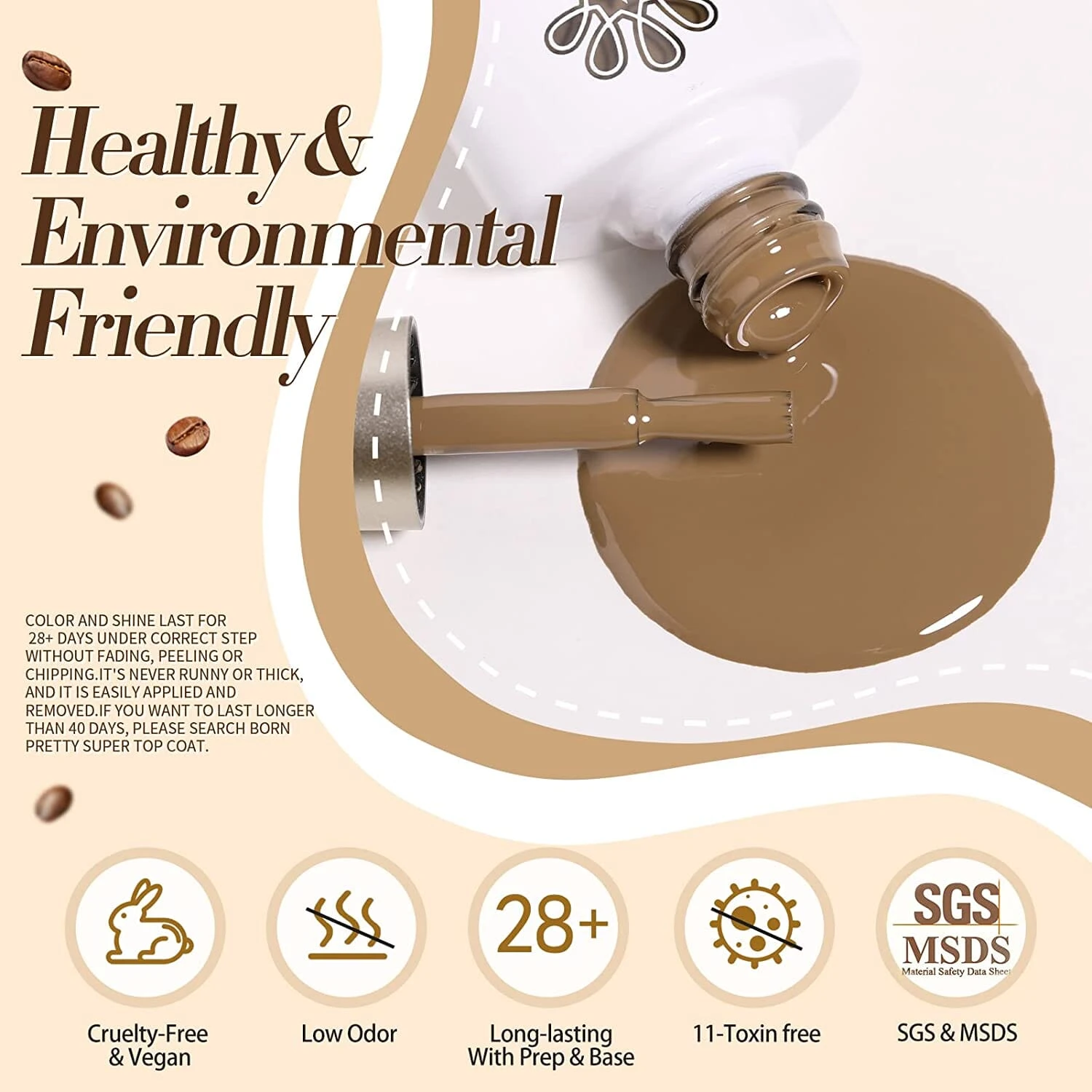 6 Colors Brown Gel Polish Set Coffee Latte 7ml 7 6 Colors Brown Gel Polish Set Coffee Latte 7ml - Image 7