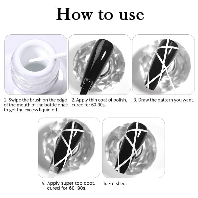 Black Liner Paint Gel LP02 10ml 5 Black Liner Paint Gel LP02 10ml - Image 5