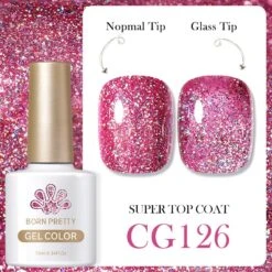 Silky White Series Glitter Color Gel Polish CG126 10ml -Born Pretty Salon B sx126