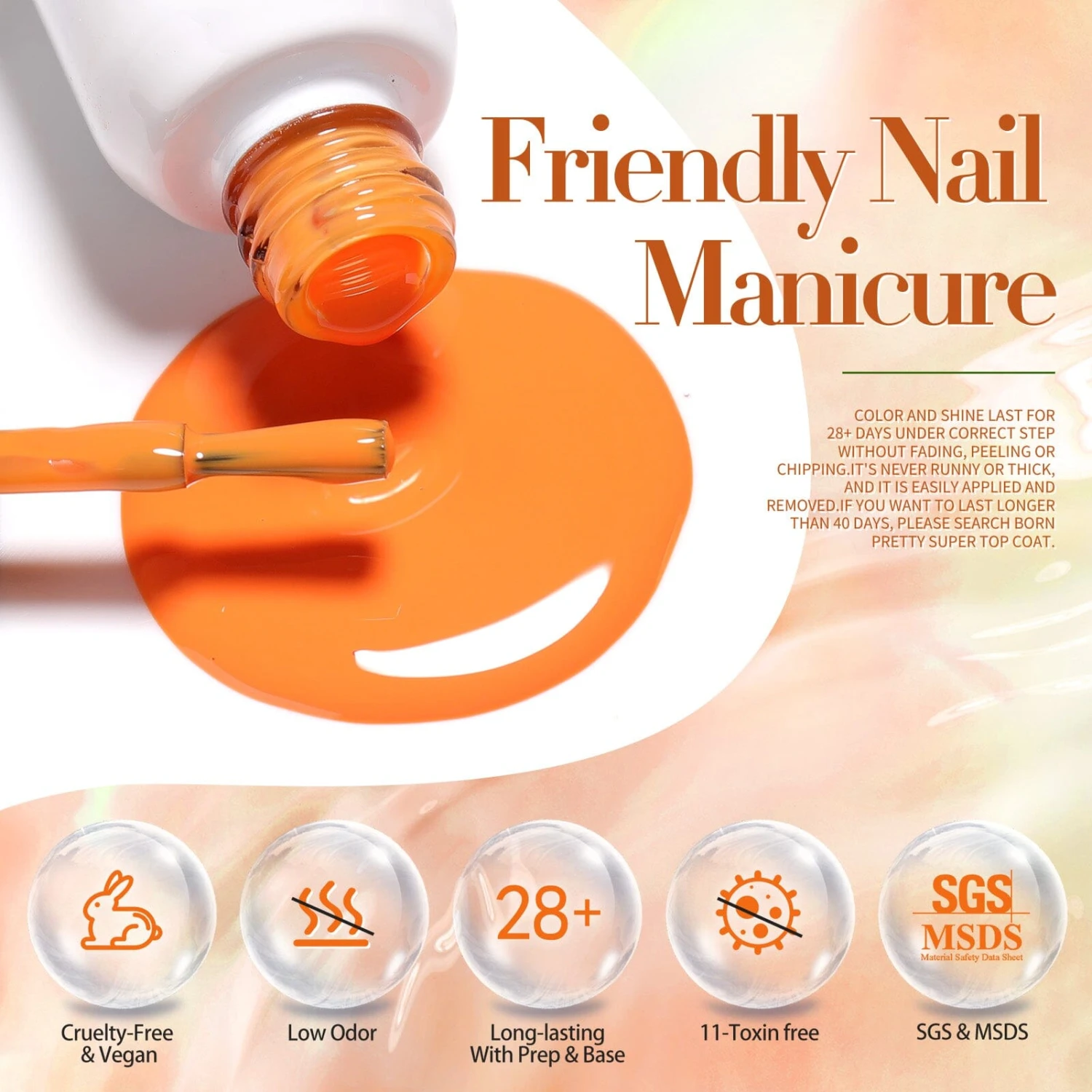 39pcs Gel Polish Set 33 Dark Colors With 6pcs Base Top Coat Kit - Image 8