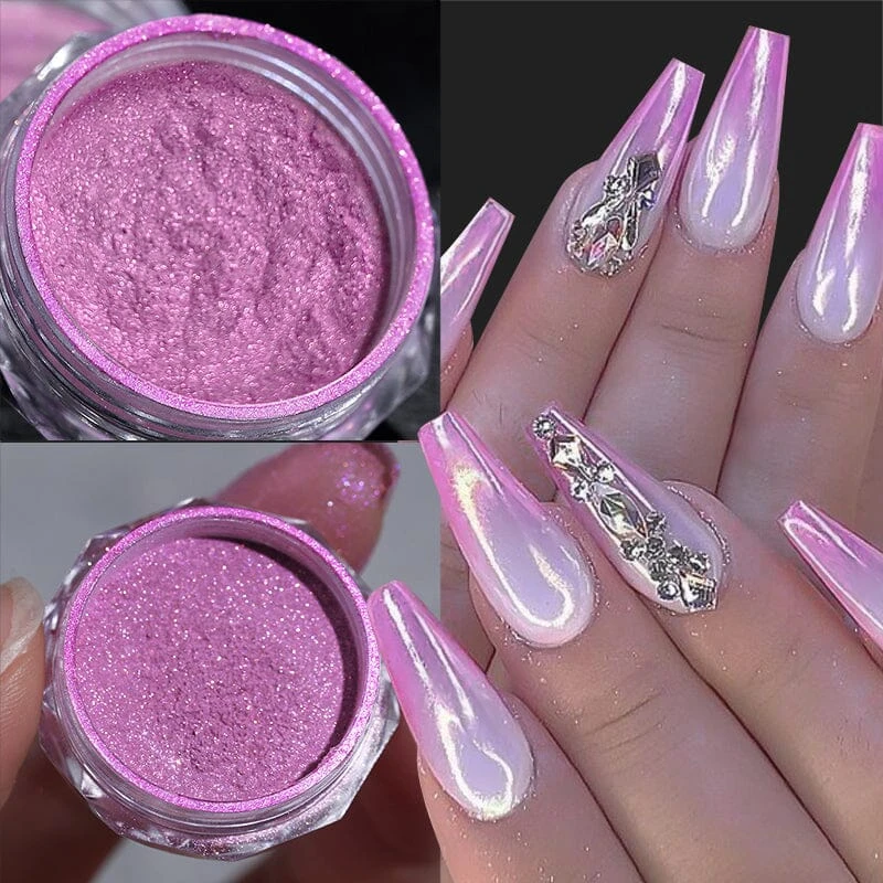 No Brand Pink Gradient Auroras Pearl Nail Powder #03 2 No Brand Pink Gradient Auroras Pearl Nail Powder #03 - Image 2