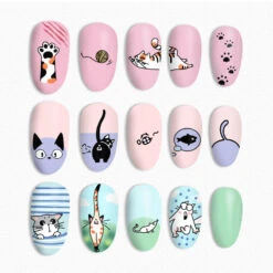 Cute Cats Nail Stamping Plate Animal-L003 8 Cute Cats Nail Stamping Plate Animal-L003 -Born Pretty Salon L003 8