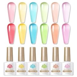 6 Colors Gel Polish Set Pastel 10ml