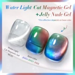 4pcs Set #02 Water Light Cat Magnetic Gel & Jelly Nude Gel