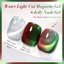 3pcs Set #03 Water Light Cat Magnetic Gel & Jelly Nude Gel