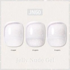 Milky White Glitter Jelly Nude Gel Polish JN60 10ml -Born Pretty Salon SXA60 84cb30d5 b07f 49e5 b1e8 00bdf84f94ba