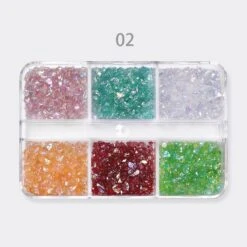 No Brand 6 Grids Mixed Color Ice Transparent Nail Decorations -Born Pretty Salon SXB2 c323f7fa de6a 4f86 8477 8af249f75c58