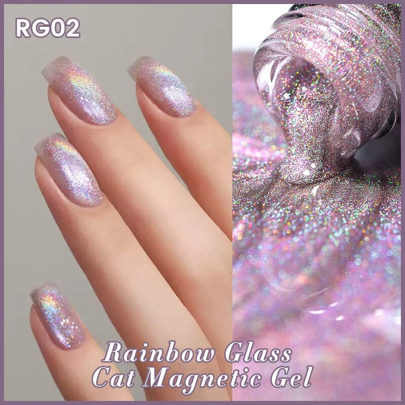 Iridescent Rainbow Glass Cat Magnetic Gel Polish 10ml 20 Iridescent Rainbow Glass Cat Magnetic Gel Polish 10ml - Image 20
