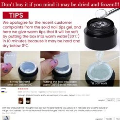 Clear Solid Nail Tips Gel 5ml -Born Pretty Salon TIP