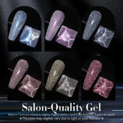 6 Colors Reflective Glitter Gel Polish Set 7ml -Born Pretty Salon Z1 f604b15b f31f 4db7 a2dc eceddb316156