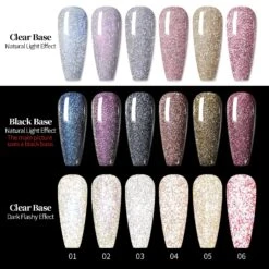 6 Colors Reflective Glitter Gel Polish Set 7ml -Born Pretty Salon Z2 a4c6a21f 2faa 4f1e 9171 aa17541ebcc7