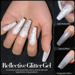 6 Colors Reflective Glitter Gel Polish Set 7ml -Born Pretty Salon Z6 66477f2a 836e 4ebf 9134 a8c53be056ad