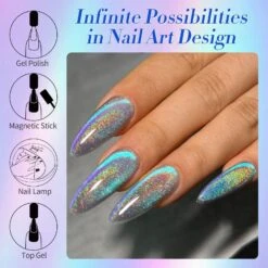Iridescent Glass Cat Magnetic Gel Blue 15ml -Born Pretty Salon Z6 f64131af 9336 4ac6 85d0 d7454e46493a