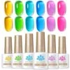 6 Colors Ice Jelly Gel Polish Set Summer Soda 7ml