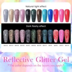 15ml Reflective Glitter Gel BG104 -Born Pretty Salon ZI6 4
