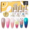 6 Colors Set Thermal Nail Gel Set 08 10ml