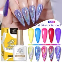 Omnipotent Iridescent Cat Magnetic Gel Nail Polish 10ml -Born Pretty Salon a zhu1