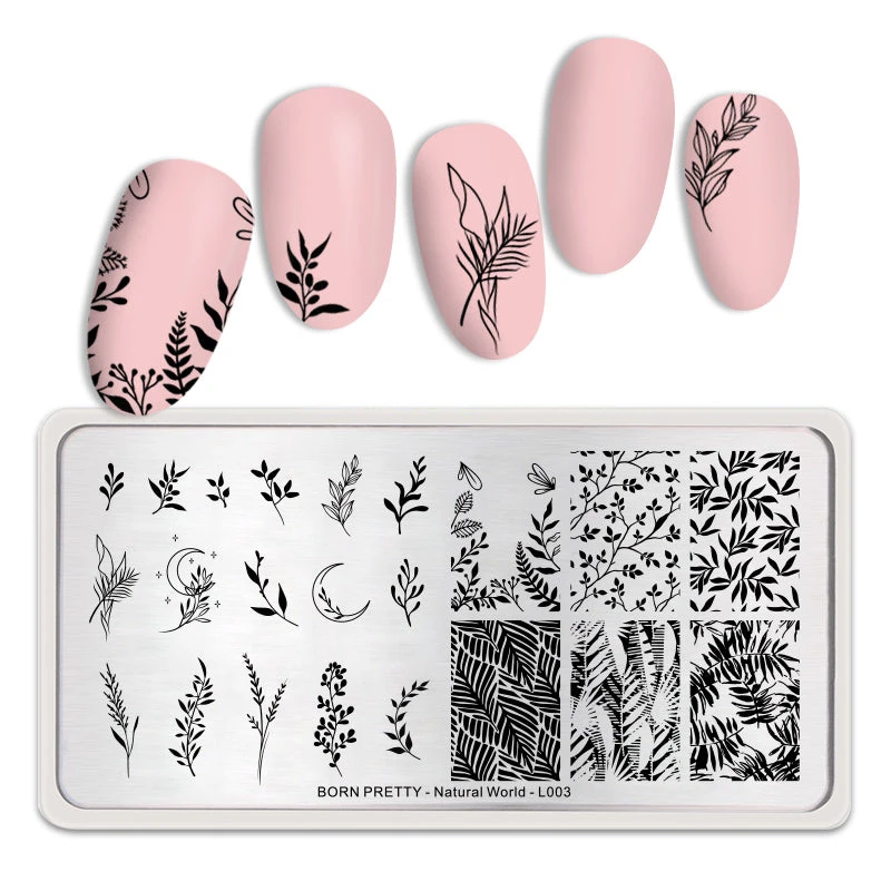 BORN PRETTY Nail Stamping Plate Natural World-L003 4 BORN PRETTY Nail Stamping Plate Natural World-L003 - Image 4