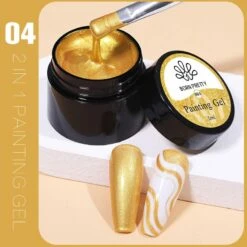 Gold 2 In 1 Painting Gel 5ml -Born Pretty Salon z1 4 58abba1f 195e 4102 b83c b343643c611e