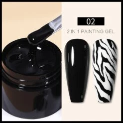Black 2 In 1 Painting Gel 5ml -Born Pretty Salon z2 2 122cc4a1 971d 4ba1 9951 34af49d66158